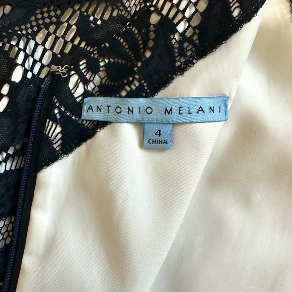 Antonio Milani Women’s Navy/White Floral Lace Maybelle Dress. Size 4. Like-New! - Picture 8 of 11